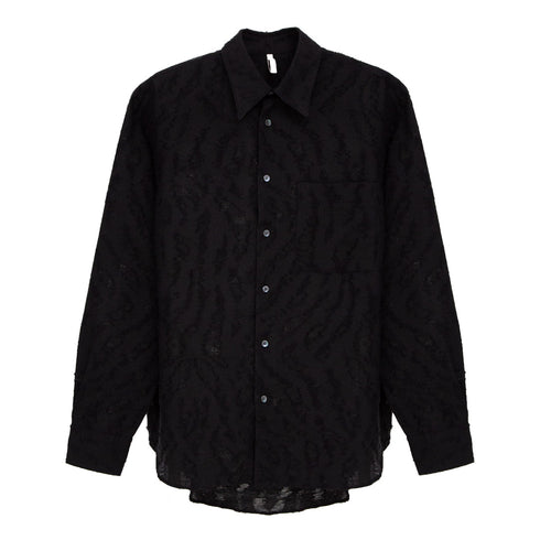 Hello Sunflower Ace Shirt Black 1193 Degli Uberti